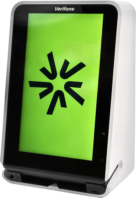 Senvend Verifone UX700 cashless payment terminal for vending machines with touchscreen